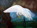 Dansing Egret  Acrylic on canvas  40X50 cm.-2006.jpg.jpg